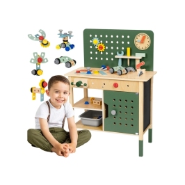 WOOPIE GREEN Drewniany Warsztat STEM Zestaw z Narzędziami WOOPIE GREEN Drewniany Warsztat STEM Zestaw z Narzędziami