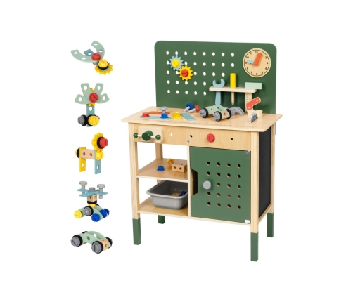 WOOPIE GREEN Drewniany Warsztat STEM Zestaw z Narzędziami