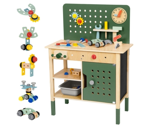 WOOPIE GREEN Drewniany Warsztat STEM Zestaw z Narzędziami