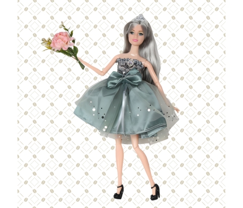 WOOPIE ROYAL Lalka Emi w Eleganckiej Sukni Tiulowej z Kokardą i Bukietem