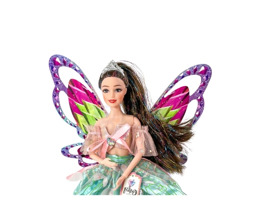 WOOPIE ROYAL Lalka Emi Wróżka z Kolorowymi Skrzydłami i Szczotką do Włosów