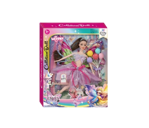 WOOPIE ROYAL Lalka Emi Wróżka z Kolorowymi Skrzydłami i Balonami