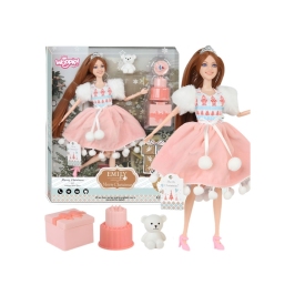 WOOPIE ROYAL Lalka Emi Świąteczna Księżniczka z Misiem