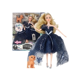 WOOPIE ROYAL Lalka Emi w Koronie i Czarnej Sukni Piesek