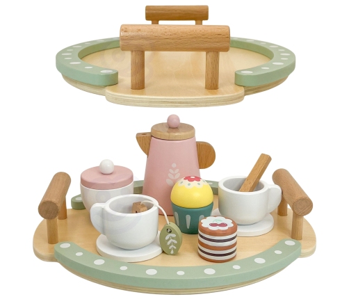 WOOPIE GREEN Drewniany Zestaw do Herbaty i Kawy 12 el. FSC