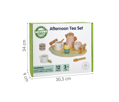 WOOPIE GREEN Drewniany Zestaw do Herbaty i Kawy 12 el. FSC