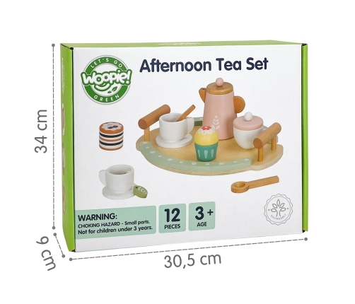 WOOPIE GREEN Drewniany Zestaw do Herbaty i Kawy 12 el. FSC