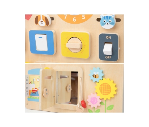 VIGA Drewniana Tablica Manipulacyjna Domek Odkrywania i Nauki