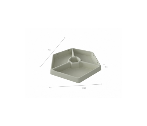 MASTERKIDZ Sześciokątny Stolik Do Zabawy Piaskiem i Wodą 3 Komory Regulowana Wysokość