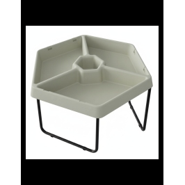 MASTERKIDZ Sześciokątny Stolik Do Zabawy Piaskiem i Wodą 3 Komory Regulowana Wysokość MASTERKIDZ Sześciokątny Stolik Do Zabawy Piaskiem i Wodą 3 Komory Regulowana Wysokość