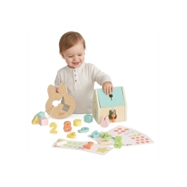 CLASSIC WORLD Pastelowy Zestaw dla Niemowląt Box Pierwsze Zabawki do Nauki od 12 do 18 miesiąca