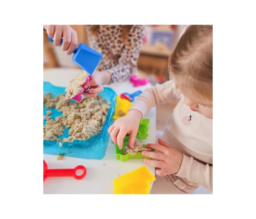 WOOPIE Piasek Kinetyczny 0,5 kg Zestaw Stolik z Foremkami