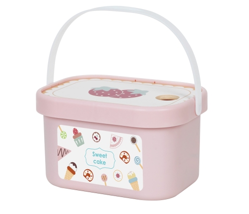 TOOKY TOY Sweet Cake Drewniany Zestaw Słodkości w Pudełku Cukiernia Lodziarnia