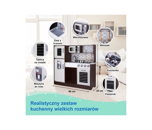 TOOKY TOY Kuchnia Drewniana Nowoczesna Akcesoria