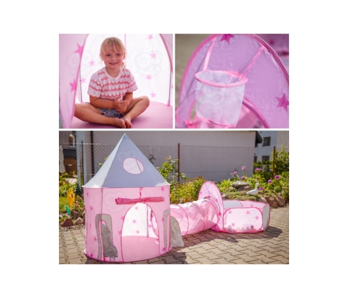 WOOPIE Namiot 3w1 Pałac Księżniczki XXL Domek Tunel Suchy Pałac