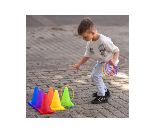 WOOPIE Zestaw Gier Ogrodowych 3w1 Pachołki Obręcze Woreczki 30 el.