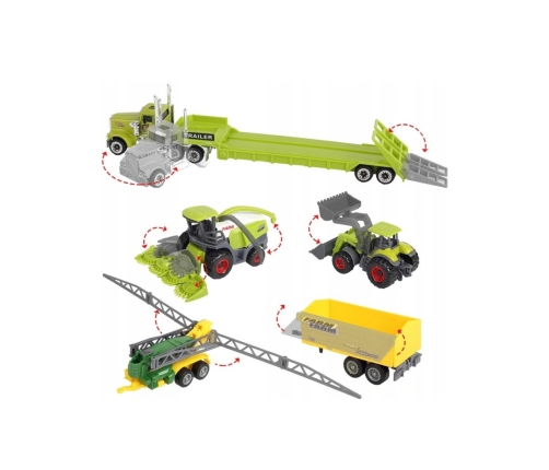 WOOPIE Zestaw Traktorów i Maszyn Rolniczych z Zwierzętami