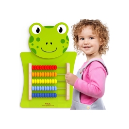 VIGA Drewniana Tablica Manipulacyjna Liczydło Żabka Certyfikat FSC Montessori VIGA Drewniana Tablica Manipulacyjna Liczydło Żabka Certyfikat FSC Montessori