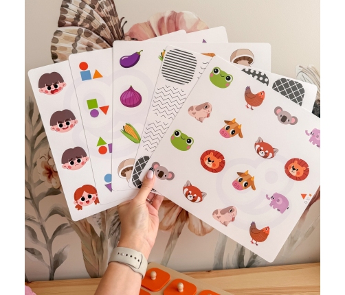 Viga Memory Gra Pamięciowa Zgadnij Obrazki 10 Kart Montessori