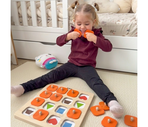 Viga Memory Gra Pamięciowa Zgadnij Obrazki 10 Kart Montessori