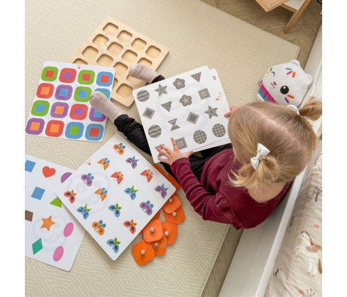 Viga Memory Gra Pamięciowa Zgadnij Obrazki 10 Kart Montessori