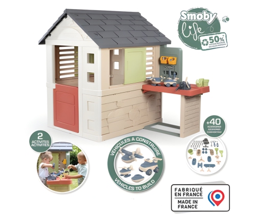 SMOBY Domek z Warsztatem + 39 akcesoriów