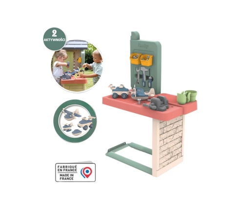 SMOBY Domek z Warsztatem + 39 akcesoriów