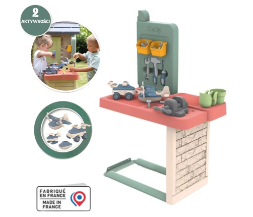 SMOBY Domek z Warsztatem + 39 akcesoriów