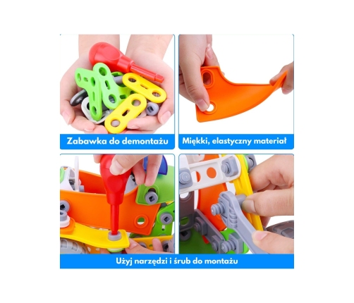 WOOPIE Zestaw Klocki Konstrukcyjne Pojazdy STEM 163 el.