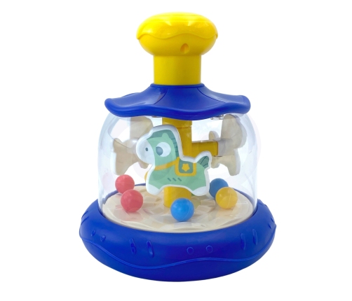 WOOPIE BABY Kolorowe Koniki Niebieski Bączek Karuzela z Kulkami