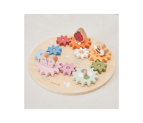 VIGA PolarB Drewniane Kolorowe Koła Zębate Montessori