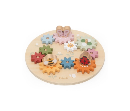 VIGA PolarB Drewniane Kolorowe Koła Zębate Montessori