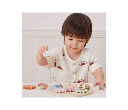 VIGA PolarB Drewniane Kolorowe Koła Zębate Montessori