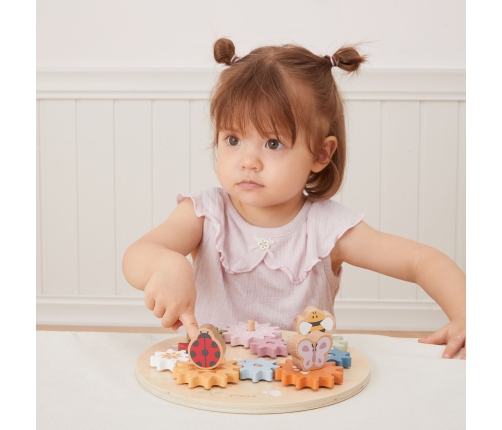 VIGA PolarB Drewniane Kolorowe Koła Zębate Montessori