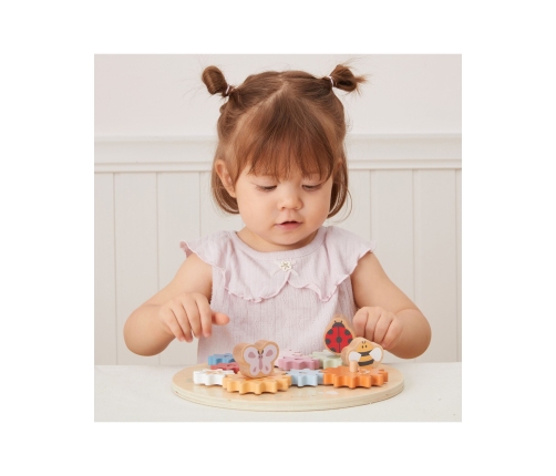 VIGA PolarB Drewniane Kolorowe Koła Zębate Montessori