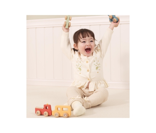 VIGA Zestaw Drewnianych Kolorowych Pojazdów 4szt. z Serii PolarB