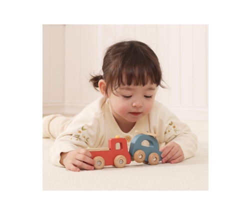 VIGA Zestaw Drewnianych Kolorowych Pojazdów 4szt. z Serii PolarB