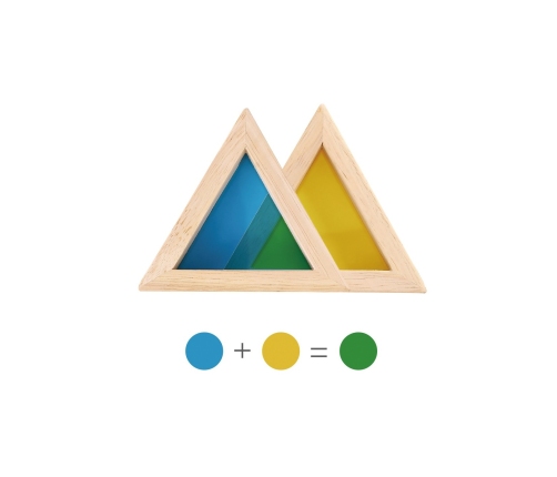 TOOKY TOY Drewniane Kolorowe Klocki Lustra Zestaw 8 el. FSC