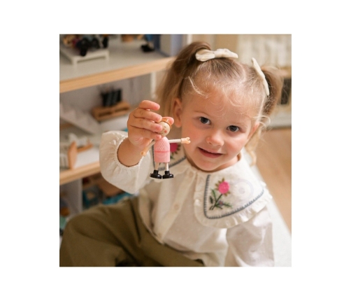 TOOKY TOY Duży Drewniany Domek dla Lalek + Figurki FSC