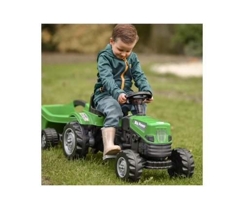 WOOPIE Traktor na Pedały Big PowerTrac z Przyczepą XXL