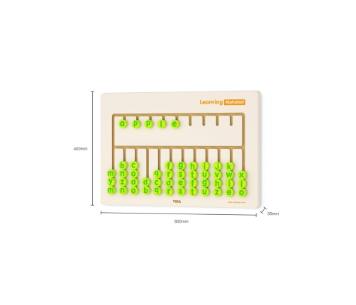 Viga Toys Tablica Sensoryczna Nauka Alfabetu