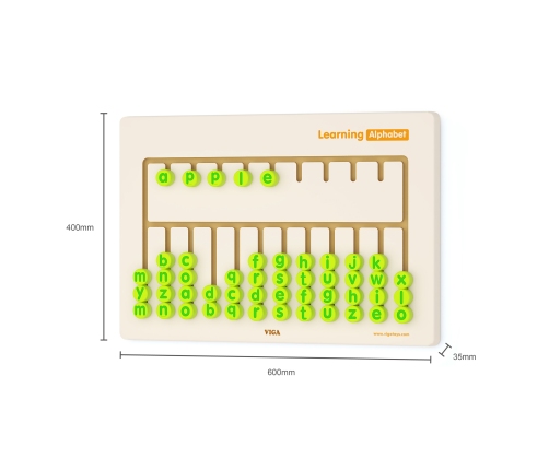 Viga Toys Tablica Sensoryczna Nauka Alfabetu