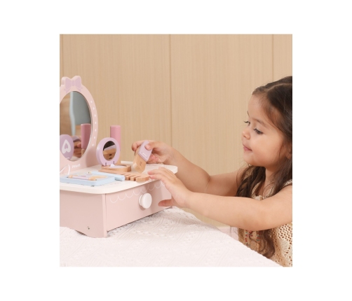 Viga Drewniana Toaletka z Akcesoriami Kącik Małej Księżniczki