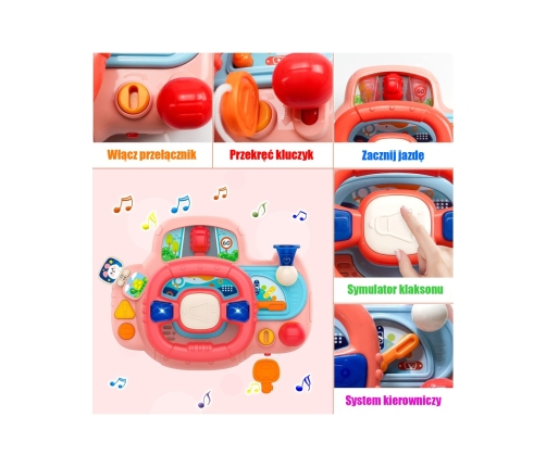 WOOPIE BABY Kierownica Samochodowa Interaktywna z Swiatłami Dźwiękiem