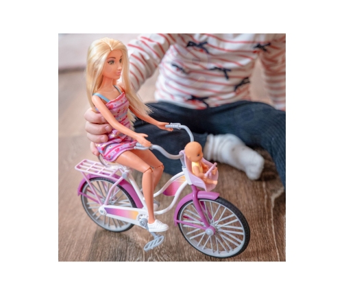 WOOPIE ROYAL Lalka Lily Rowerzystka Bobas w Foteliku Rower