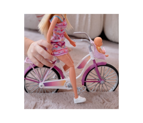 WOOPIE ROYAL Lalka Lily Rowerzystka Bobas w Foteliku Rower