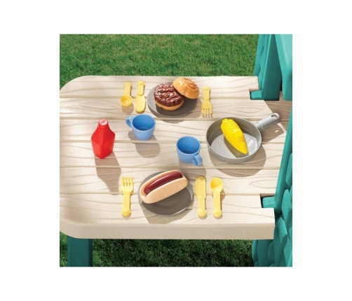 Little Tikes Domek Ogrodowy z PATIO z Magicznym Dzwonkiem Granatowo-zielony