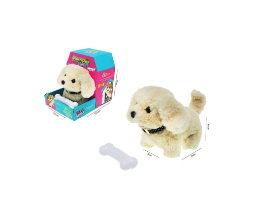 WOOPIE Piesek Interaktywny Pluszak z Kością Bichon Golden Retriever