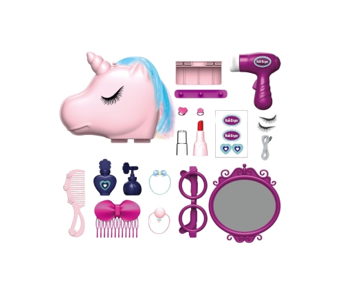 VIGA Zestaw Biała Toaletka + Akcesoria Jak z Salonu