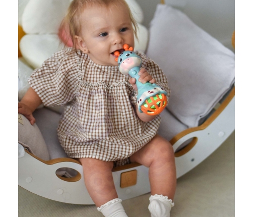 WOOPIE BABY Grzechotka Żyrafka Sensoryczna Gryzak z Muzyką Montessori 1 szt.